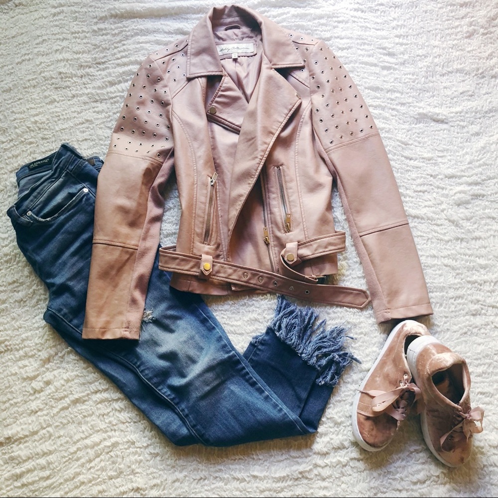 Sebby Collection Faux Leather Jacket Size M